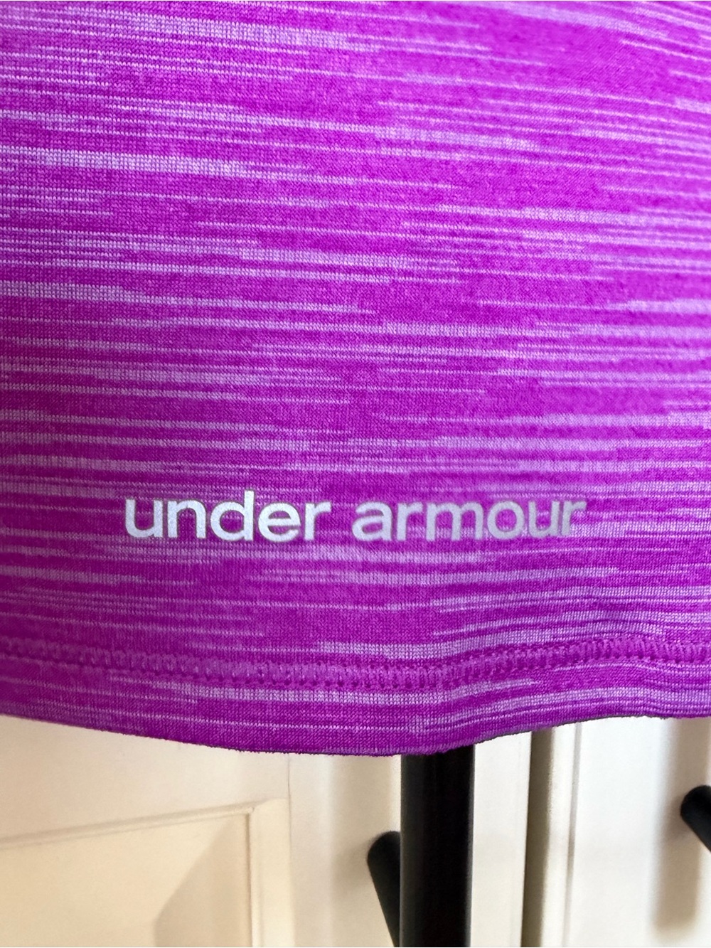 Under Armour Purple Heathered Long Sleeve Mock Neck Top - Picture 8 of 11